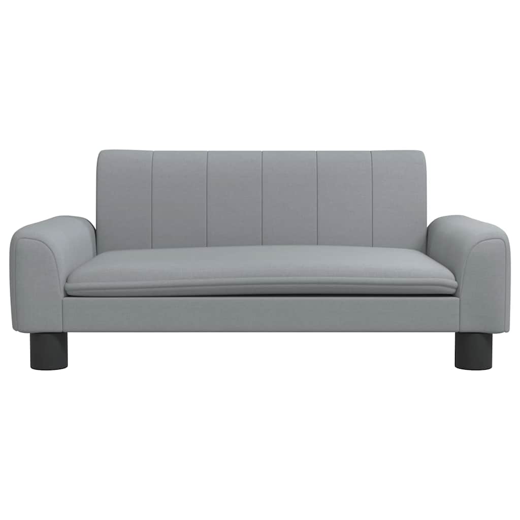 Kids Sofa Light grey Polyester, Solid Pine Wood, Foam