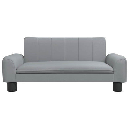 Kids Sofa Light grey Polyester, Solid Pine Wood, Foam