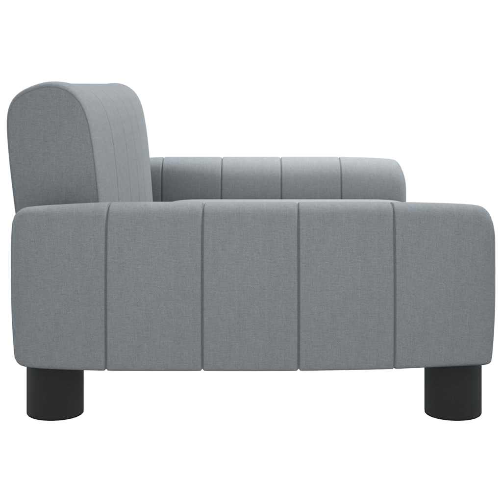 Kids Sofa Light grey Polyester, Solid Pine Wood, Foam