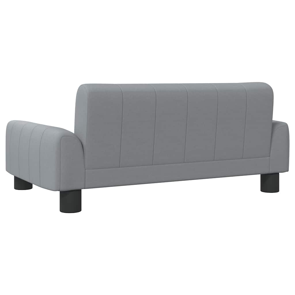 Kids Sofa Light grey Polyester, Solid Pine Wood, Foam