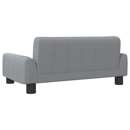 Kids Sofa Light grey Polyester, Solid Pine Wood, Foam