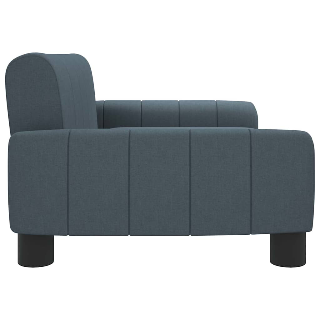 Kids Sofa Dark Grey Foam, Fabric, Solid Pine Wood Mini Portable
