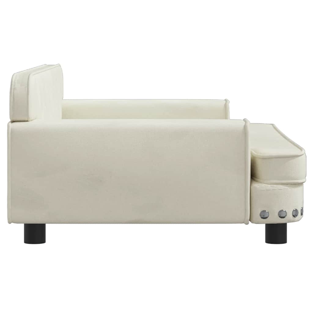 Kids Sofa Cream Velvet, solid pine wood, foam Mini Durable
