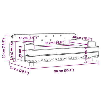 Kids Sofa Black Faux leather, solid pine wood, foam Mini Durable