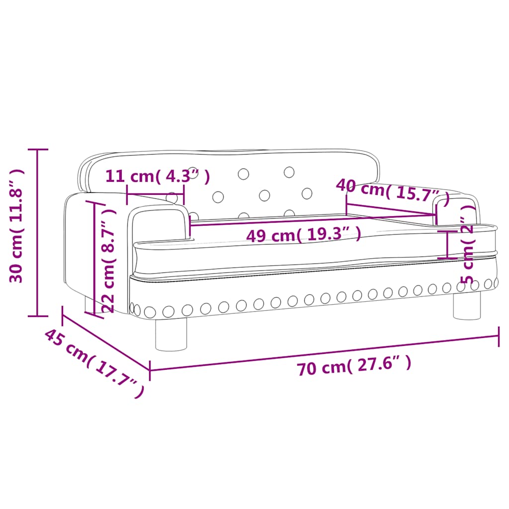 Kids Sofa Black Faux leather, solid pine wood, foam Mini Modern