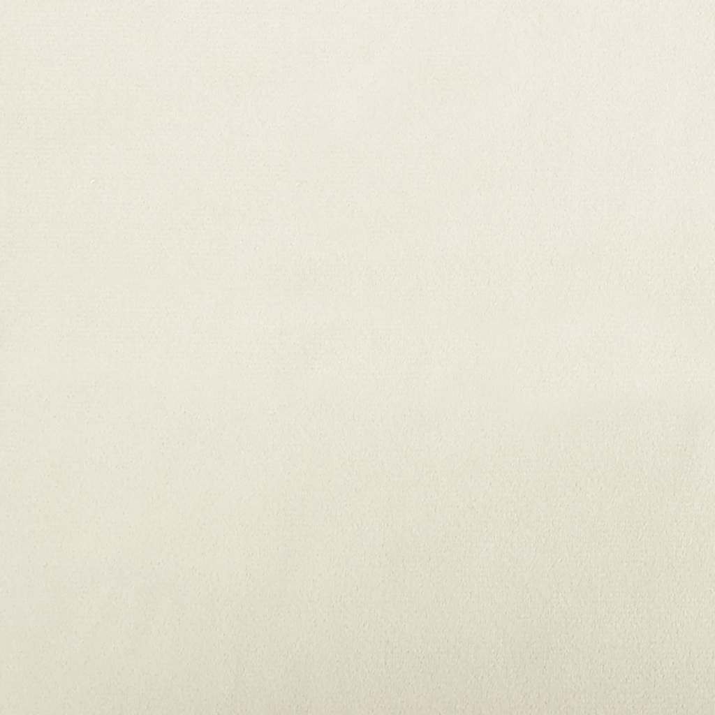 Kids Sofa Cream Velvet, Solid Pine Wood, Plastic Mini