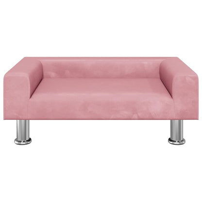 Kids Sofa Pink Velvet (100% polyester), solid pine wood Small