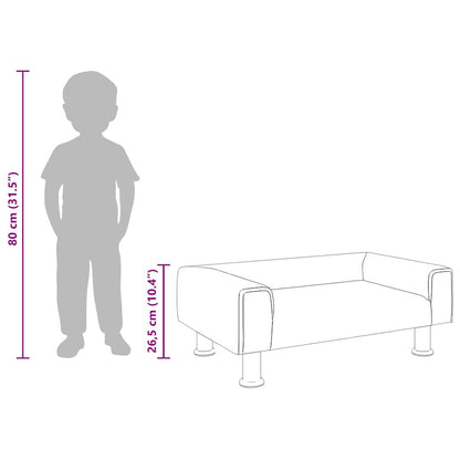 Kids Sofa Pink Velvet (100% polyester), solid pine wood Small