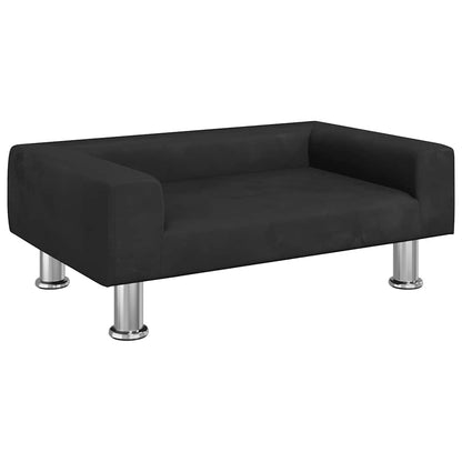Kids Sofa Black Velvet (100% polyester), solid pine wood, foam Mini