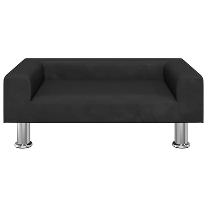 Kids Sofa Black Velvet (100% polyester), solid pine wood, foam Mini
