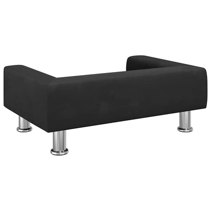 Kids Sofa Black Velvet (100% polyester), solid pine wood, foam Mini