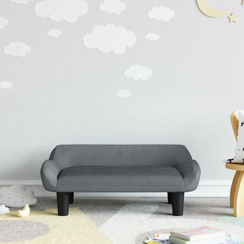 Kids Sofa Dark Grey