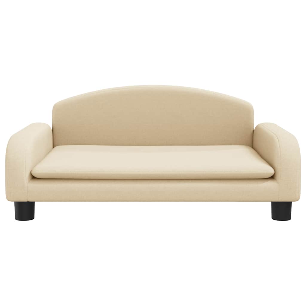 Kids Sofa Cream Polyester fabric, solid pine wood, plastic Mini