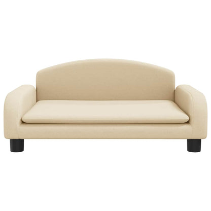 Kids Sofa Cream Polyester fabric, solid pine wood, plastic Mini