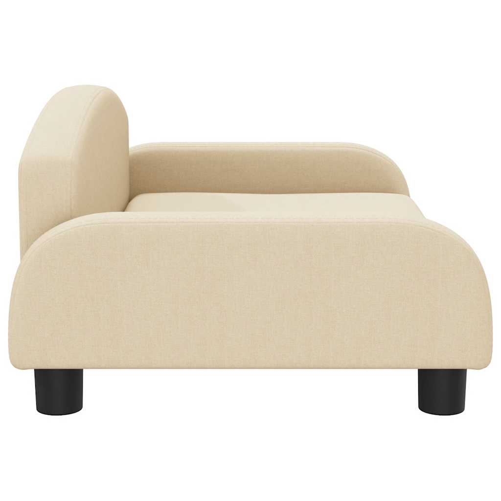 Kids Sofa Cream Polyester fabric, solid pine wood, plastic Mini
