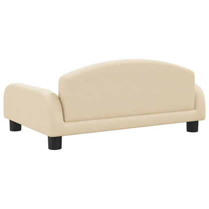 Kids Sofa Cream Polyester fabric, solid pine wood, plastic Mini