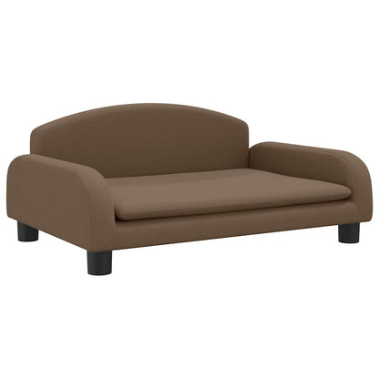 Kids Sofa Brown Polyester Mini Durable Kids Sofa Rectangular