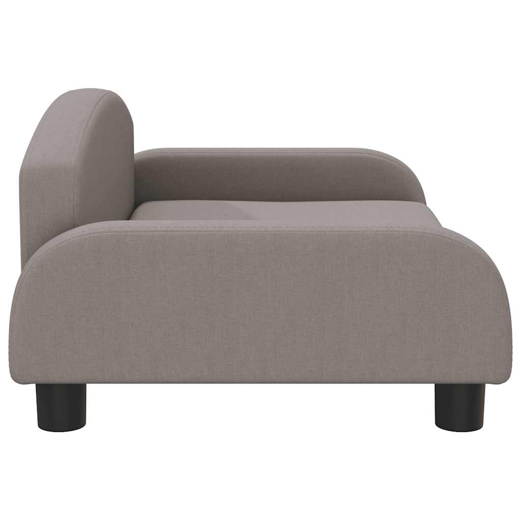 Kids Sofa Taupe Polyester fabric, Solid pine wood, Foam Mini