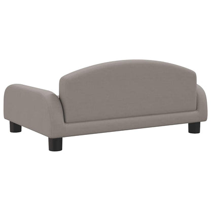 Kids Sofa Taupe Polyester fabric, Solid pine wood, Foam Mini
