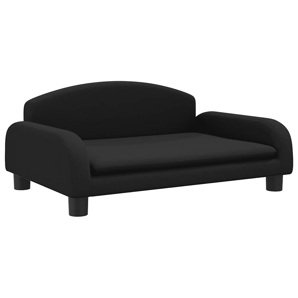 Kids Sofa Black Polyester, solid pine wood, foam Mini Durable