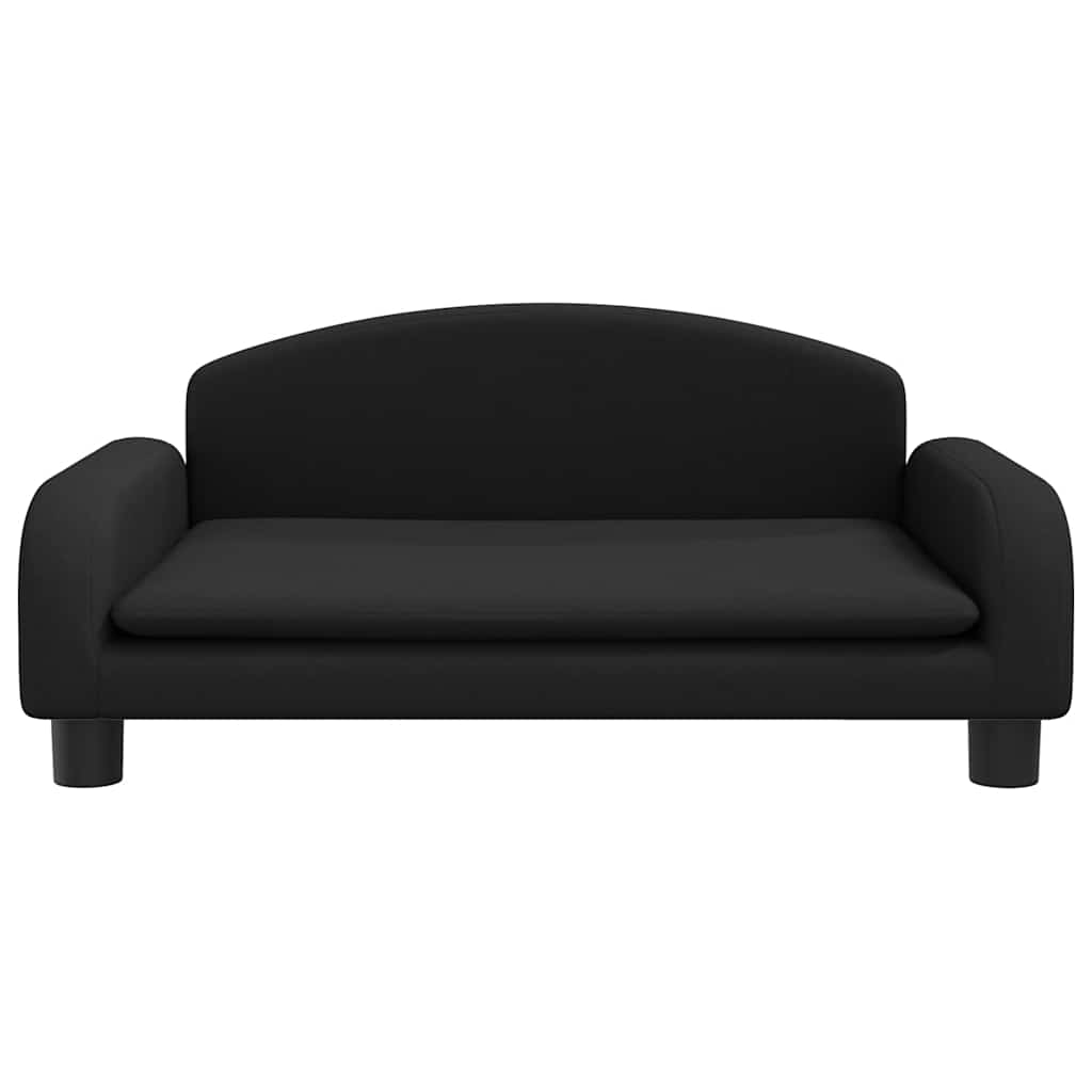 Kids Sofa Black Polyester, solid pine wood, foam Mini Durable