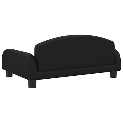 Kids Sofa Black Polyester, solid pine wood, foam Mini Durable