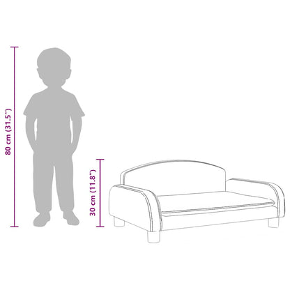 Kids Sofa Black Polyester, solid pine wood, foam Mini Durable