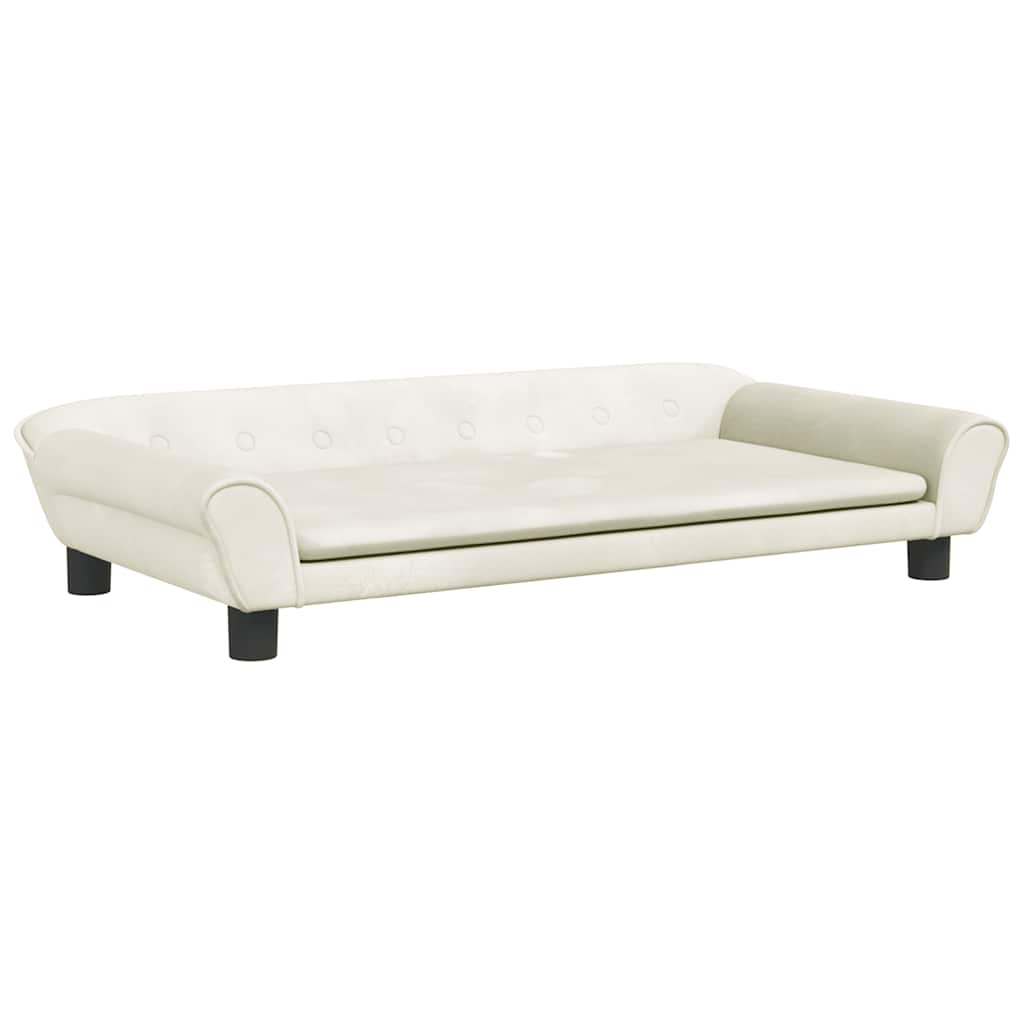 Kids Sofa Cream Velvet (100% polyester), solid pine wood, foam Mini