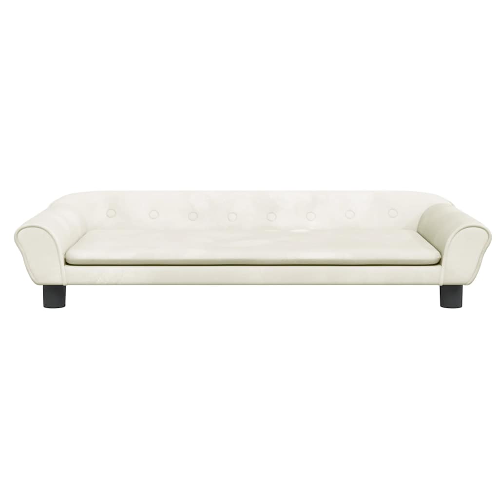 Kids Sofa Cream Velvet (100% polyester), solid pine wood, foam Mini