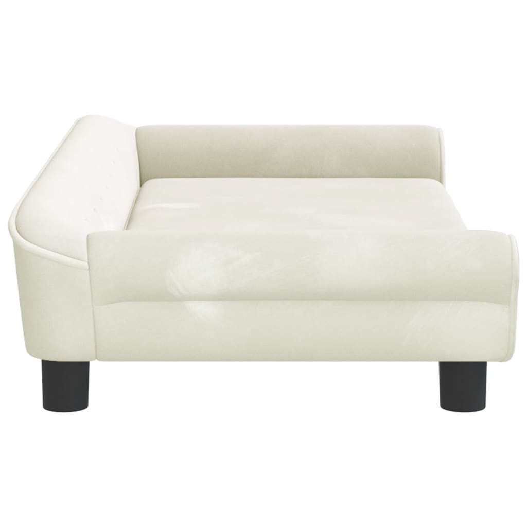 Kids Sofa Cream Velvet (100% polyester), solid pine wood, foam Mini