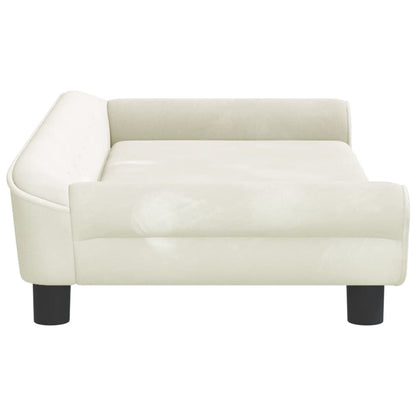 Kids Sofa Cream Velvet (100% polyester), solid pine wood, foam Mini