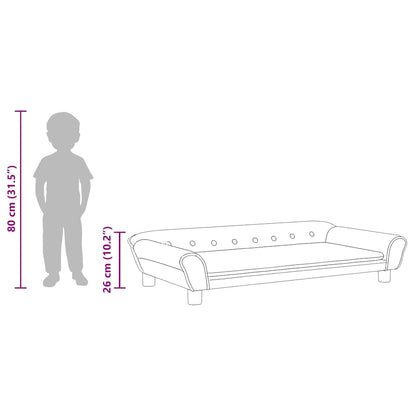 Kids Sofa Cream Velvet (100% polyester), solid pine wood, foam Mini