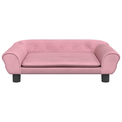 Kids Sofa Pink Velvet, solid pine wood, foam Mini