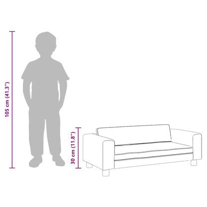 Kids Sofa Blue Velvet (100% polyester), Solid pine wood Mini