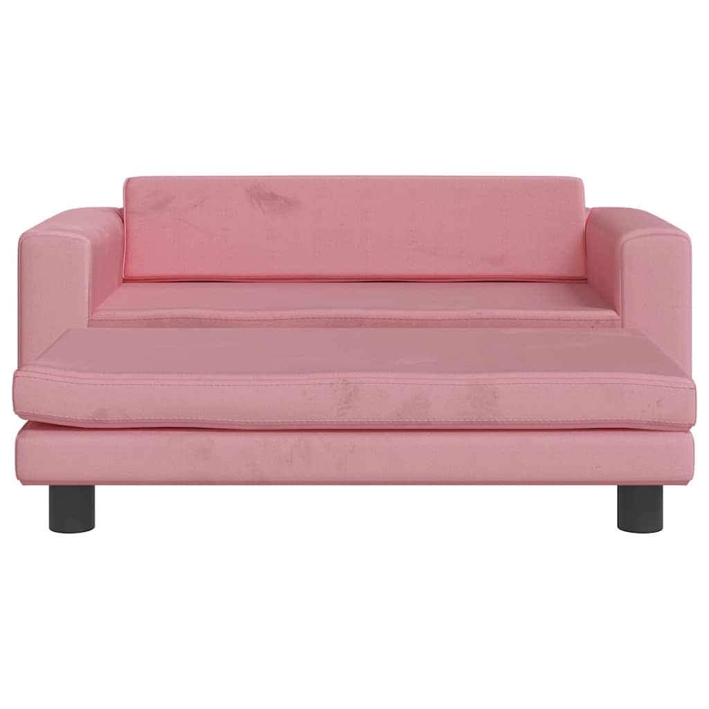 Kids Sofa Pink Velvet (100% polyester) Mini Durable Kids Sofa
