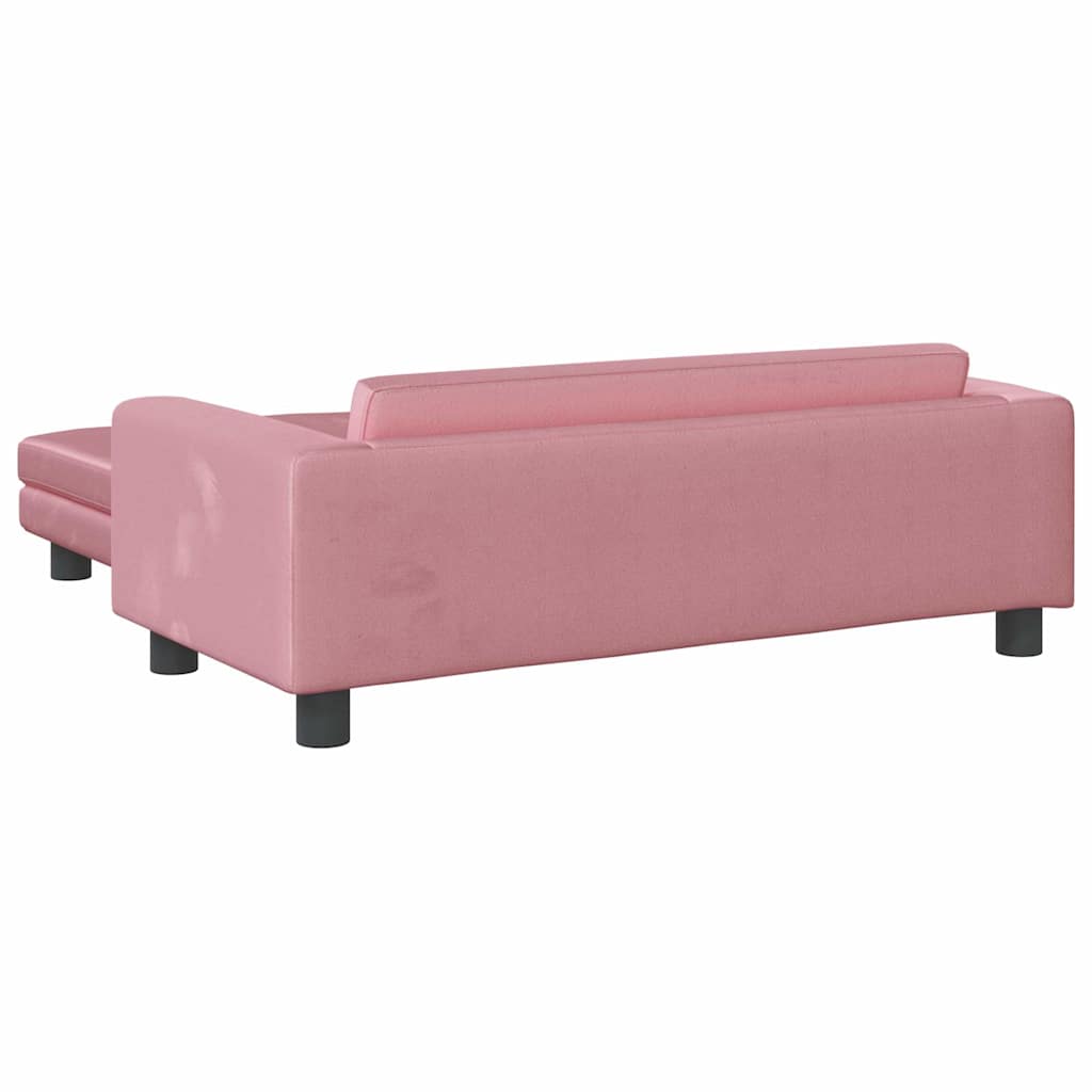 Kids Sofa Pink Velvet (100% polyester) Mini Durable Kids Sofa