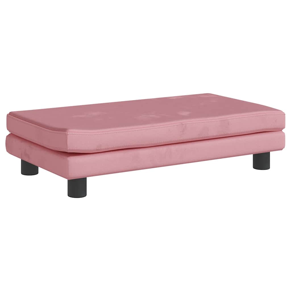 Kids Sofa Pink Velvet (100% polyester) Mini Durable Kids Sofa