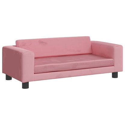 Kids Sofa Pink Velvet (100% polyester) Mini Durable Kids Sofa