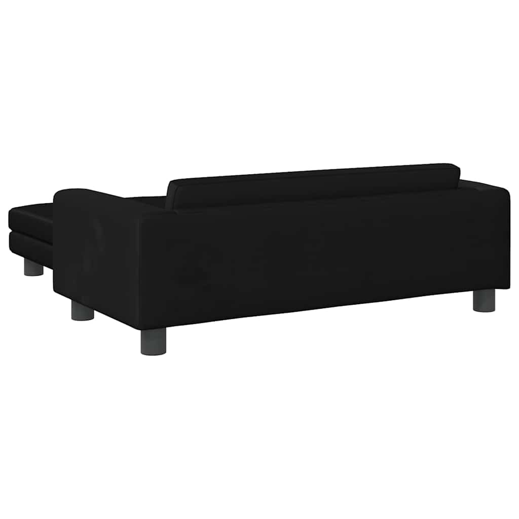 Kids Sofa Black Velvet (100% polyester), solid pine wood Mini