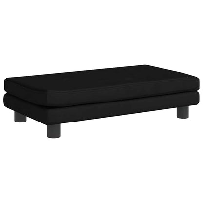 Kids Sofa Black Velvet (100% polyester), solid pine wood Mini