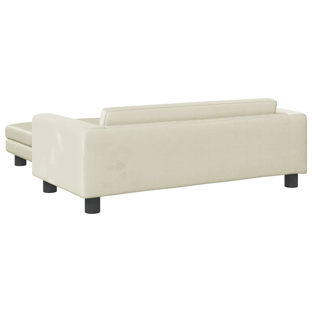 Kids Sofa Cream Velvet Mini Durable Kids Sofa Rectangular