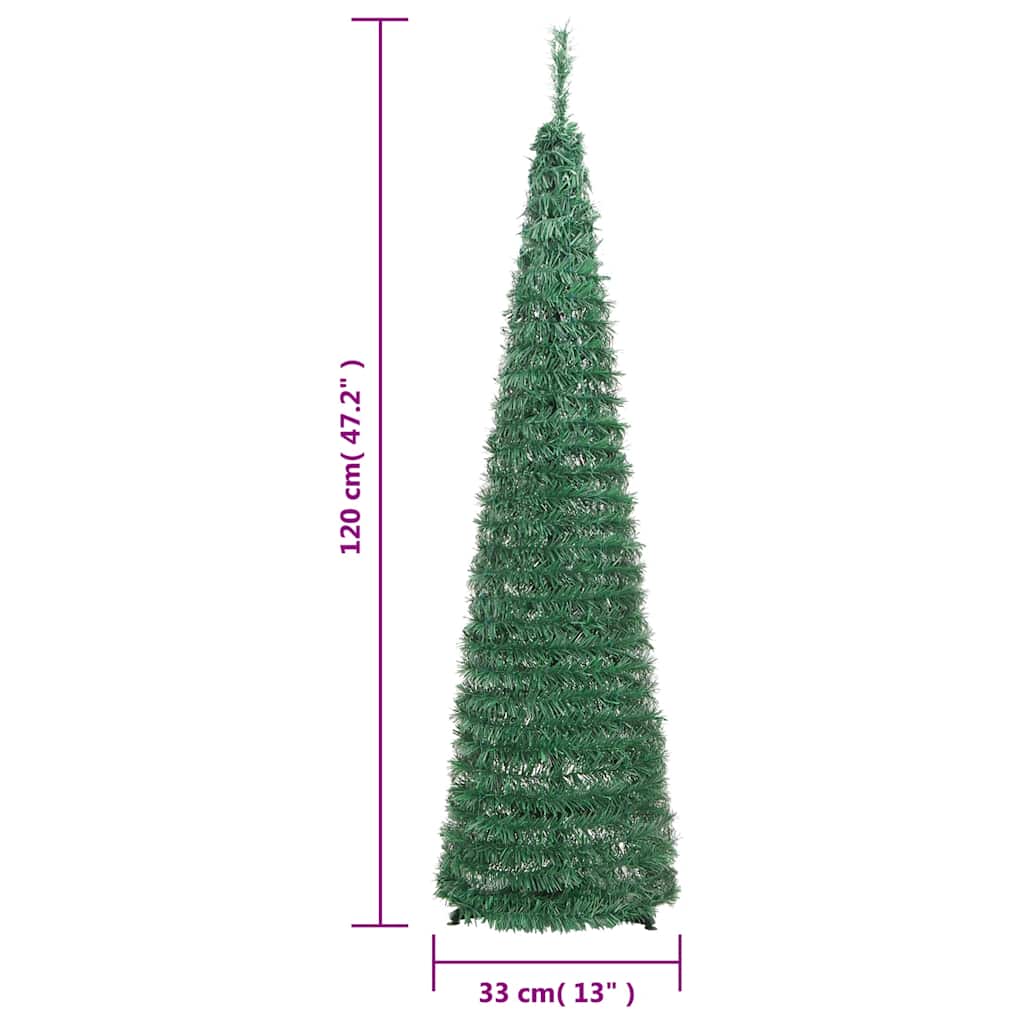 Artificial Christmas Tree Green PVC and metal 47 in Collapsible