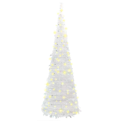 Artificial Christmas Tree White PVC Medium Collapsible