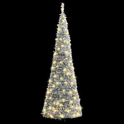 Artificial Christmas Tree Green and white PVC and metal 47.2 in