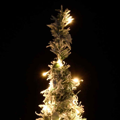 Artificial Christmas Tree Green and white PVC and metal 47.2 in