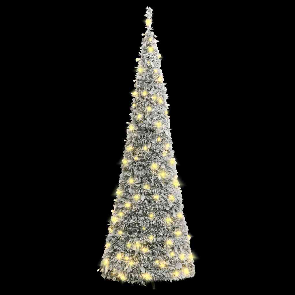 Artificial Christmas Tree Green and white PVC, metal 59 in