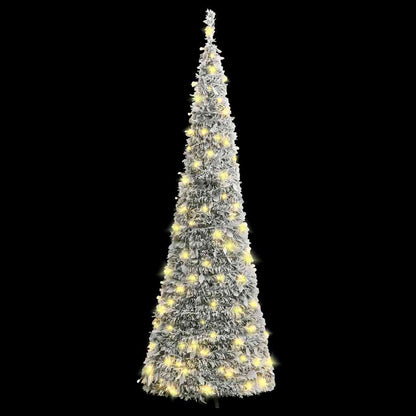 Artificial Christmas Tree Green and white PVC, metal 59 in