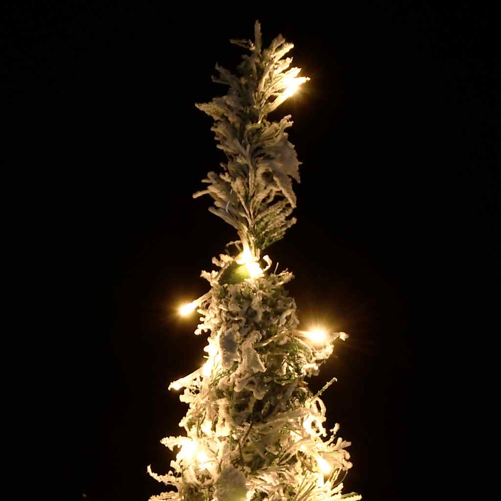 Artificial Christmas Tree Green and white PVC, metal 59 in
