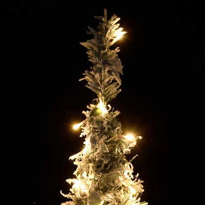 Artificial Christmas Tree Green and white PVC, metal 59 in