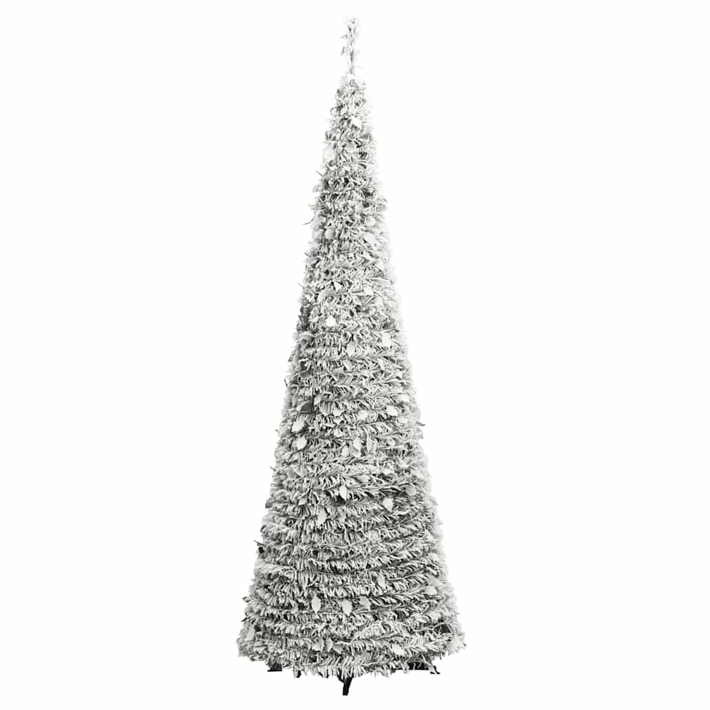 Artificial Christmas Tree Green and white PVC, metal 59 in